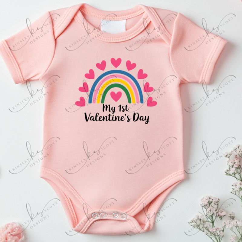 My 1st Valentine's Day Rainbow Pastel - Baby