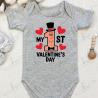 1st Valentine's Day Bowtie Tophat - Baby