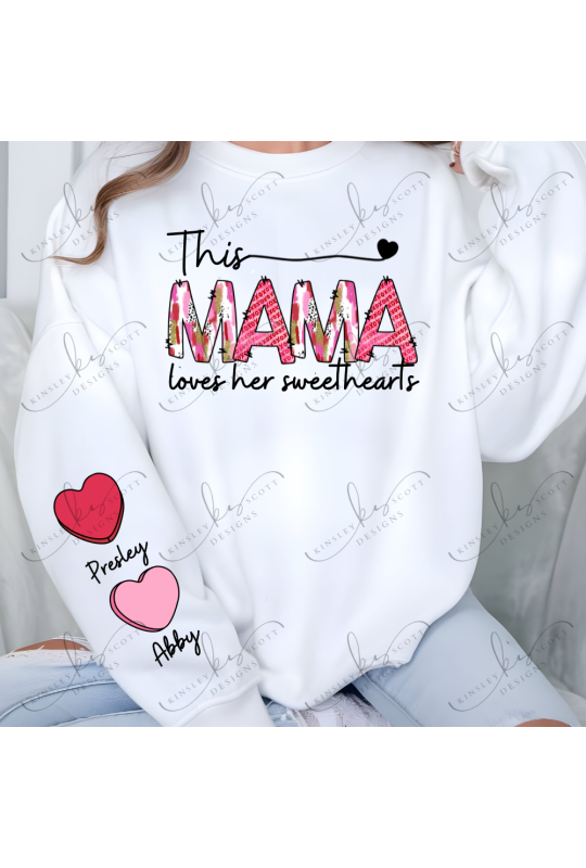 Mama Loves Her Sweethearts Sleeve - Adult