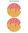 Waffle Cone Pink - Car Coaster