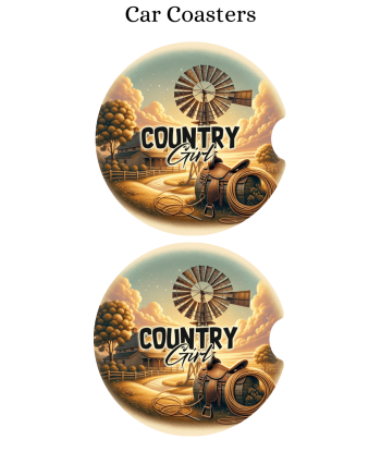 Country Girl - Car Coaster