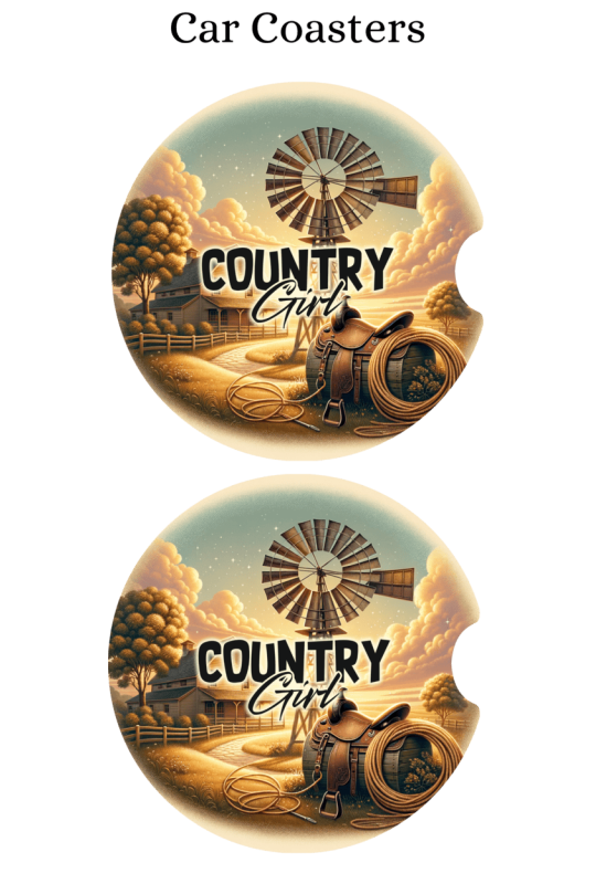 Country Girl - Car Coaster