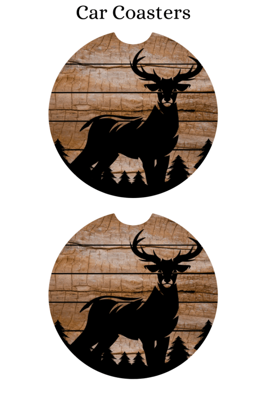 Woodgrain Buck - Car Coaster