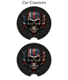 Patriotic Skull 3 - Car Coaster