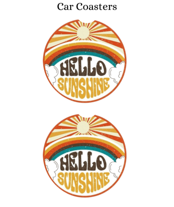 Hello Sunshine Retro - Car Coaster