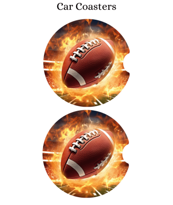 Flaming Football - Car Coaster