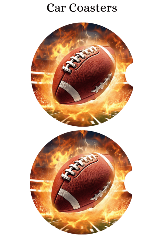 Flaming Football - Car Coaster