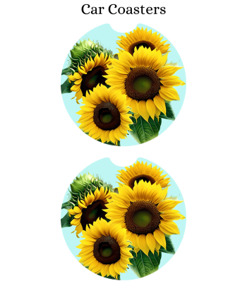 Sunflower Bouquet - Car Coaster