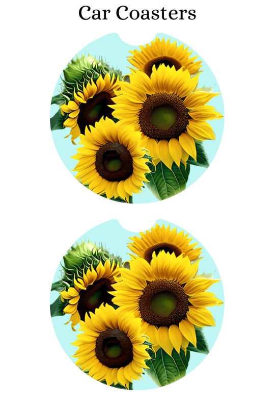 Sunflower Bouquet - Car Coaster