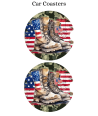 Military Usa - Car Coaster