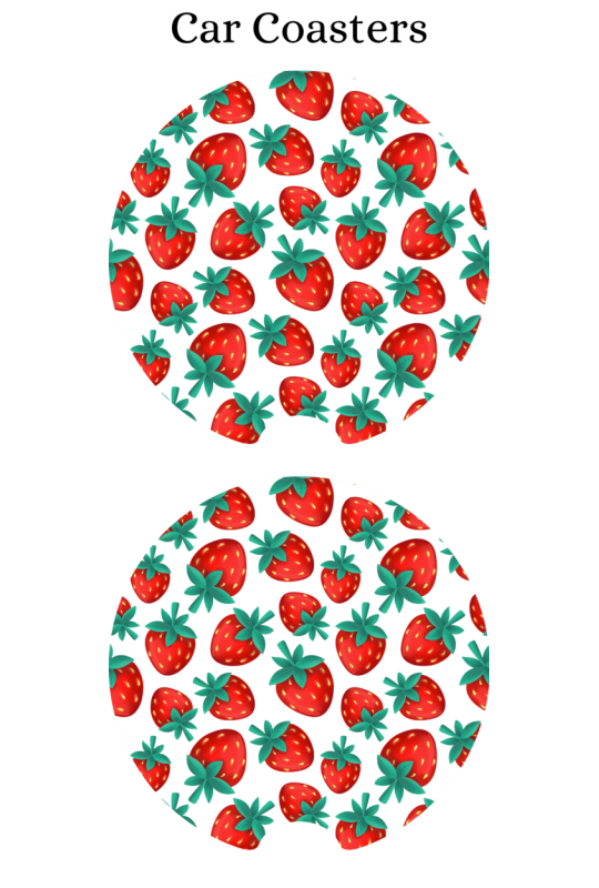 Strawberries - Car Coaster