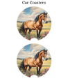 Floral Horse 2 - Car Coaster