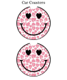 Smiley Face Leopard - Car Coaster