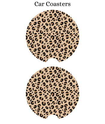 Leopard Print Brown - Car Coaster