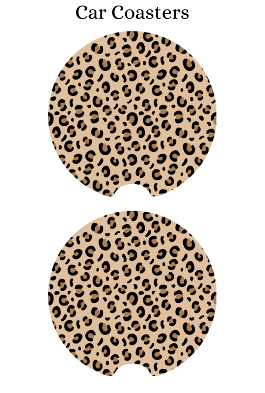 Leopard Print Brown - Car Coaster