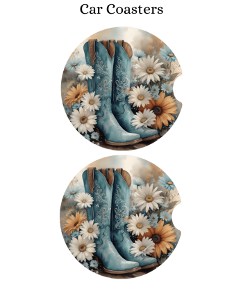 Daisies Cowgirls - Car Coaster