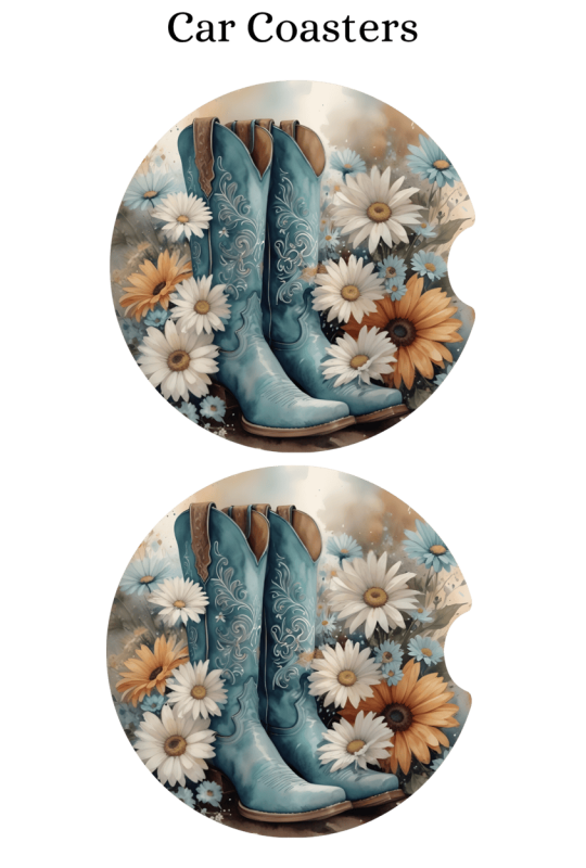 Daisies Cowgirls - Car Coaster