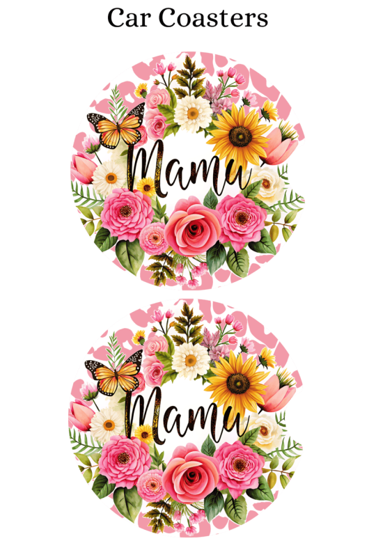 Mama Spring Flowers - Car Coaster