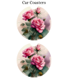 Rose Garden Pink - Car Coaster