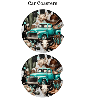 Vintage Western Truck - Car Coaster