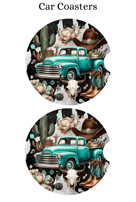 Vintage Western Truck - Car Coaster