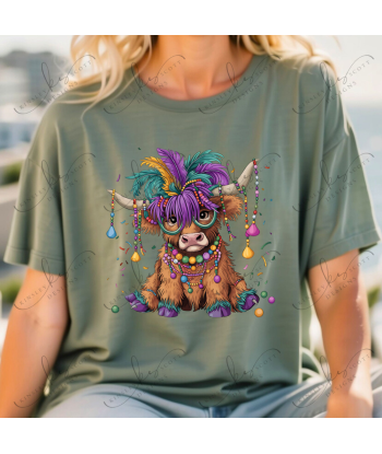 Mardi Gras Highland Cow - Adult