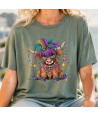 Mardi Gras Highland Cow - Adult