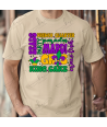 Retro Mardi Gras Words - Adult