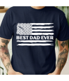 Best Dad Ever Flag White - Adult