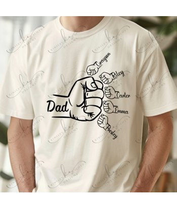 Dad Kids Fist Bump Black - Adult
