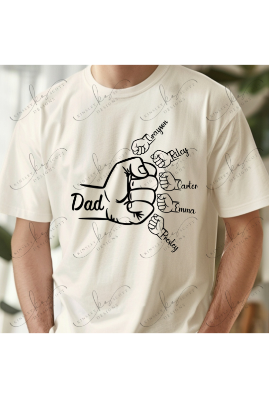 Dad Kids Fist Bump Black - Adult Dad Kids Fist Bump Black - Adult