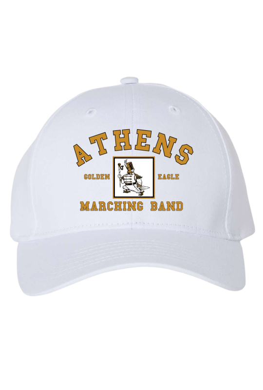 Athens Marching Band Hat - White and Gold