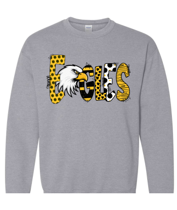 Eagles Doodle Yellow Black - Adult