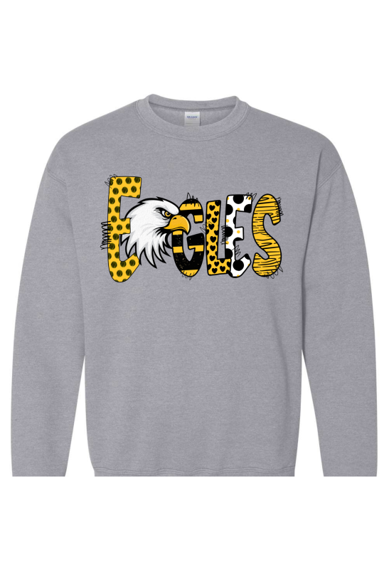 Eagles Doodle Yellow Black - Adult