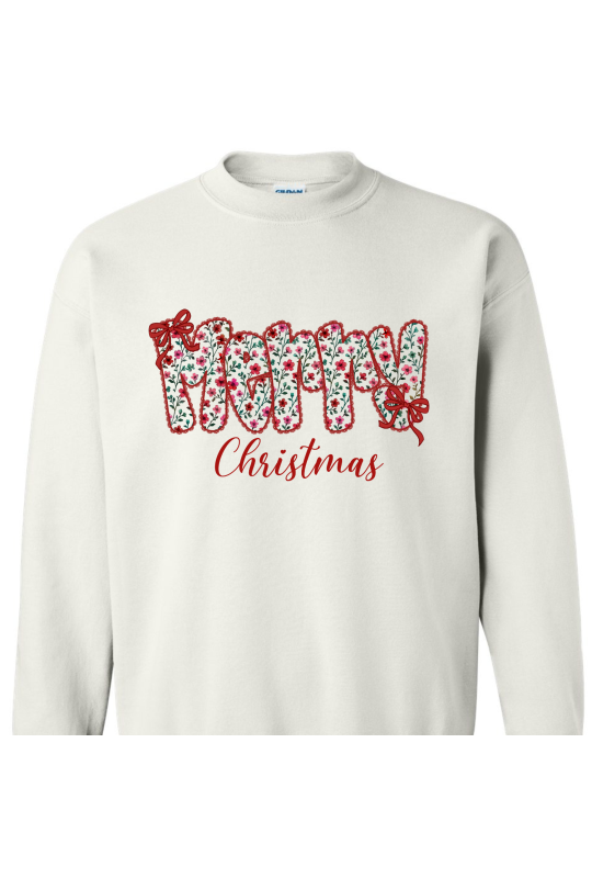 Merry Christmas Lace Floral - Adult