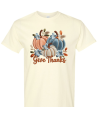 Give Thanks Blue Faux Embroidery - Adult