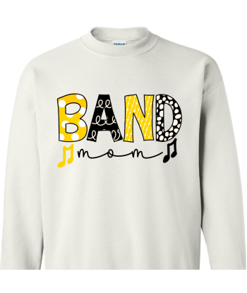 Band Mom Doodle Yellow Black - Adult