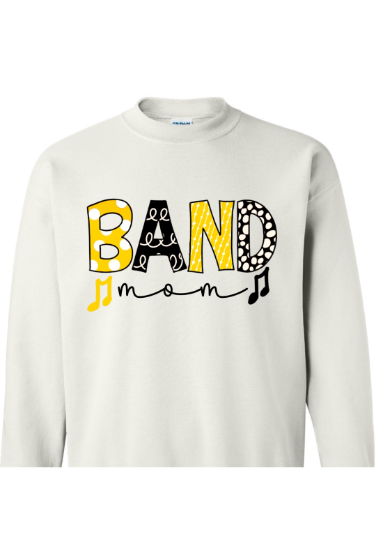 Band Mom Doodle Yellow Black - Adult