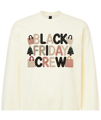 Black Friday Crew Faux Embroidery - Adult