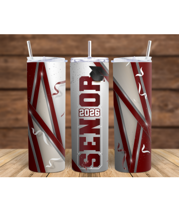 Senior 26 Crimson - Skinny Tumbler