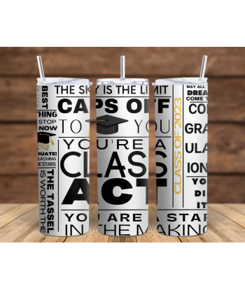 Senior Word Art - Skinny Tumbler