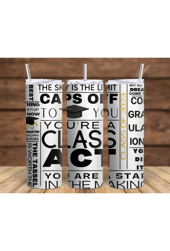 Senior Word Art - Skinny Tumbler