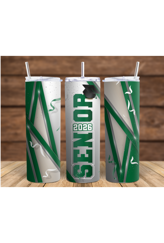 Senior 26 Green - Skinny Tumbler