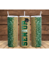 Senior Gold Green Glitter - Skinny Tumbler
