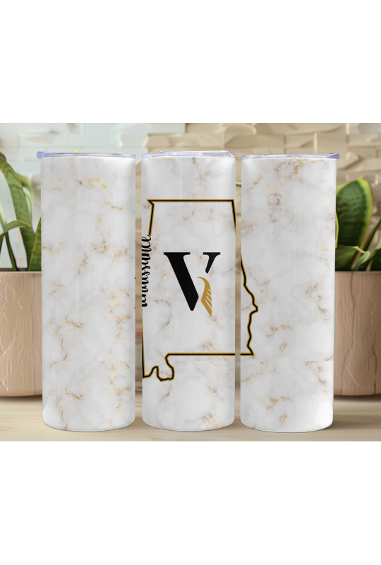 Ren V Gold Ombre Alabama Tumbler - Skinny Tumbler