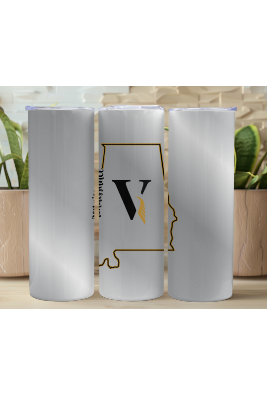 Ren V Silver Gradient Alabama Tumbler - Skinny Tumbler