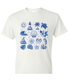 Coastal Collage Blue - Adult