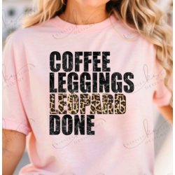 Coffee Leggings Leopard Done - Adult