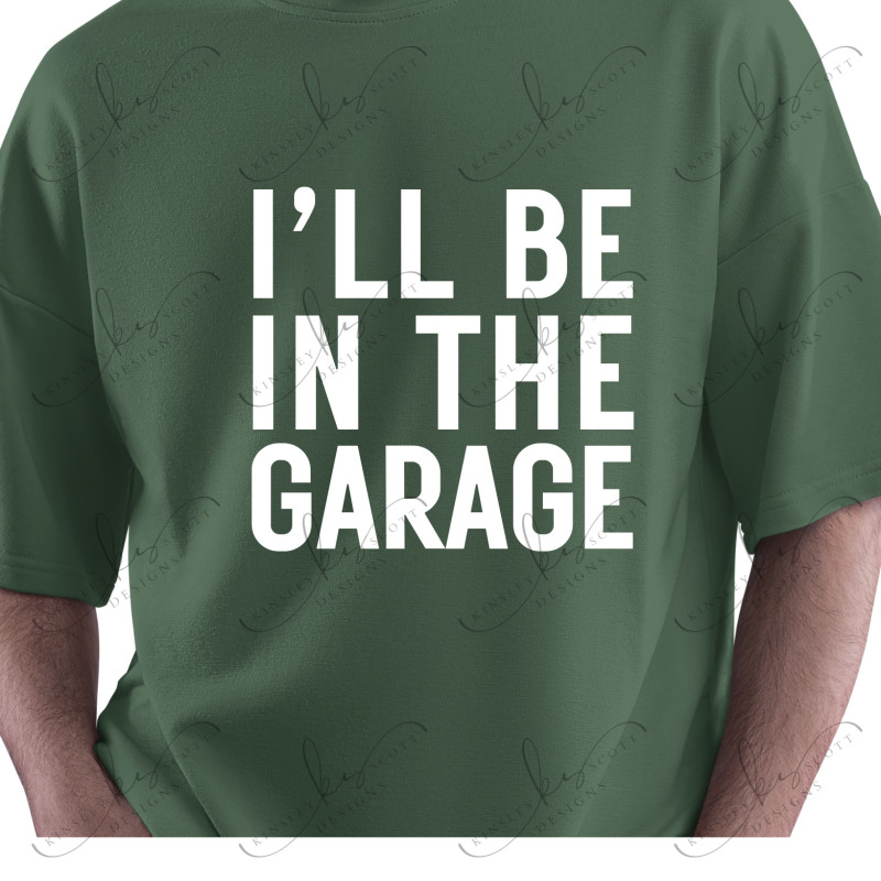 I'll Be In The Garage White - Adult