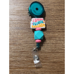 I Speak Fluent Sarcasm - Beaded ID Badge Reel